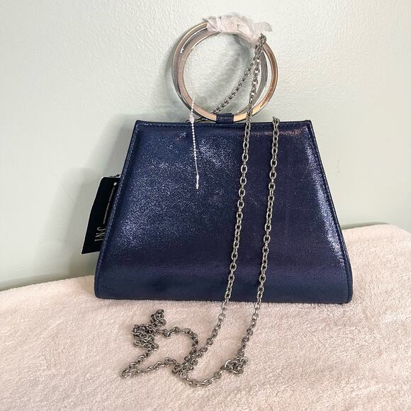 INC Brynn Bangle Clutch Convertible Blue Shoulder Bag NWT - Picture 6 of 7
